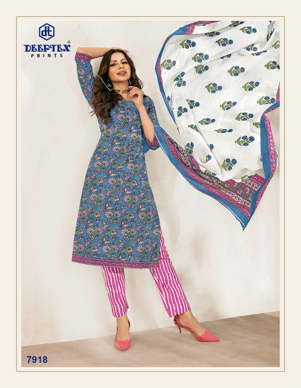 Miss India Vol 79 By Deeptex Cotton Dress Material Catalog
